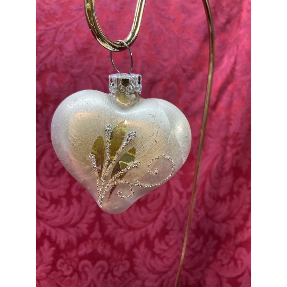 Vintage Hand Blown gold and silver candle/flower design ornaments X 4 W. Germany - Picture 5 of 11